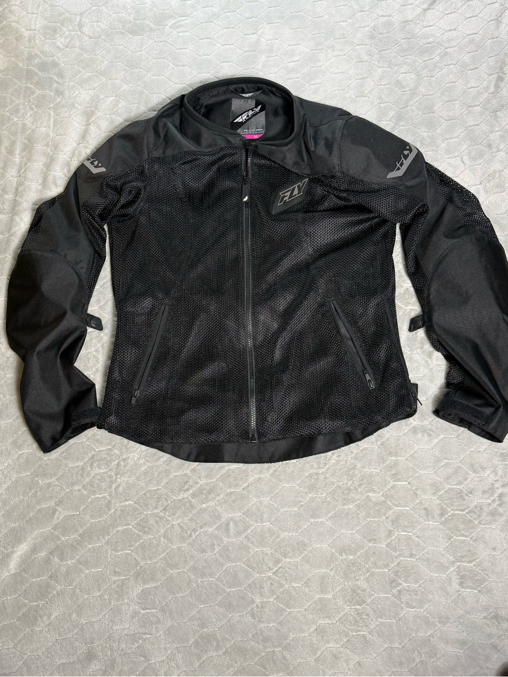 Fly Racing Flux Air Mesh Motorcycle Jacket Black Medium Armor
